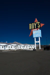 a sign for roy's motel